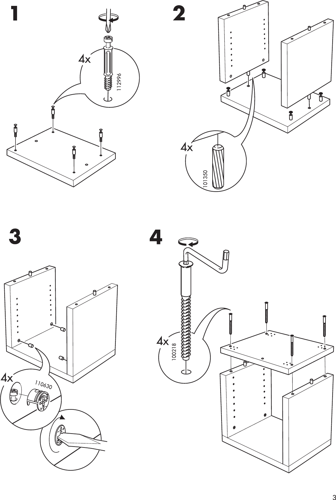 Page 3 of 4 - Ikea Ikea-Eina-Bedside-Table-Assembly-Instruction