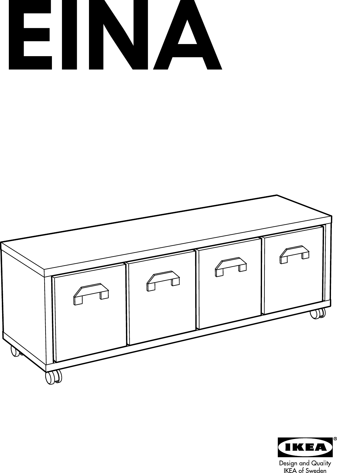 Page 1 of 8 - Ikea Ikea-Eina-Storage-Unit-Assembly-Instruction