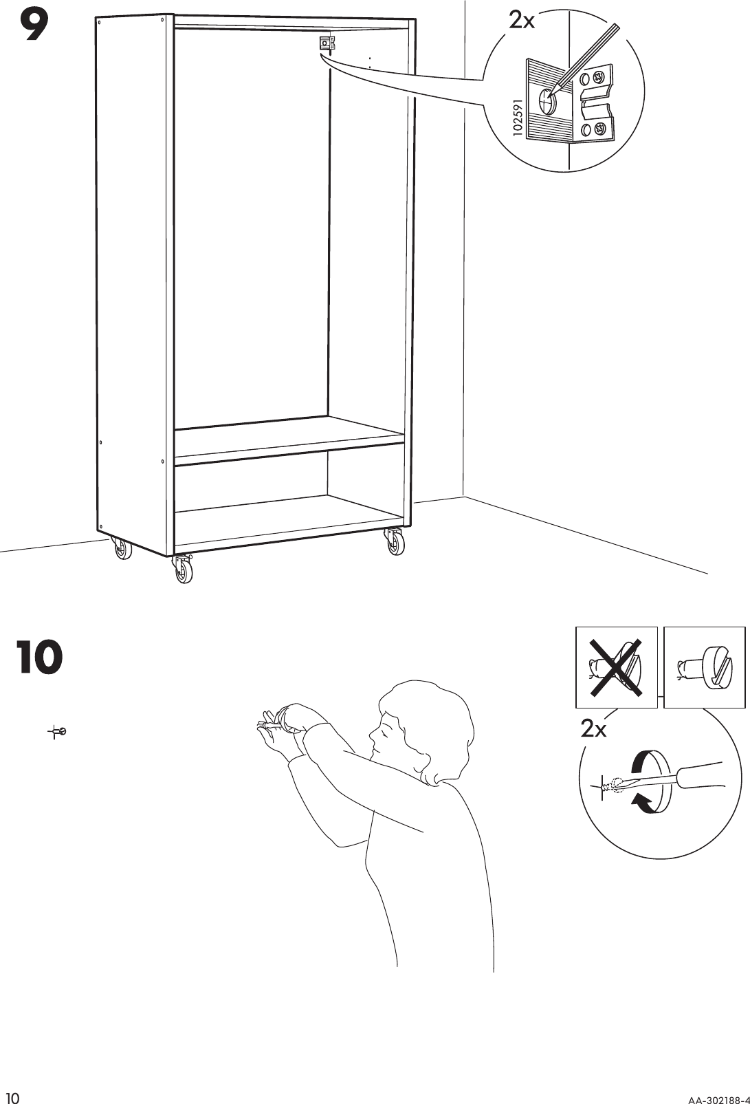 Page 10 of 12 - Ikea Ikea-Eina-Wardrobe-Assembly-Instruction