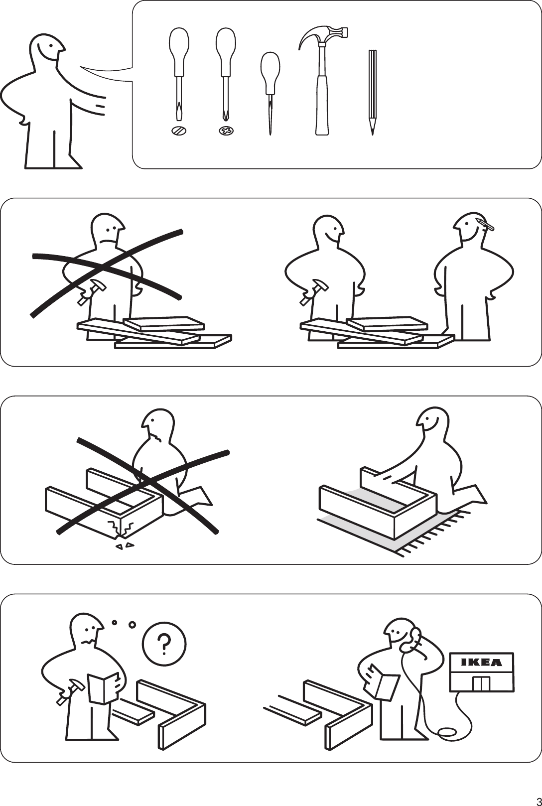 Page 3 of 12 - Ikea Ikea-Eina-Wardrobe-Assembly-Instruction