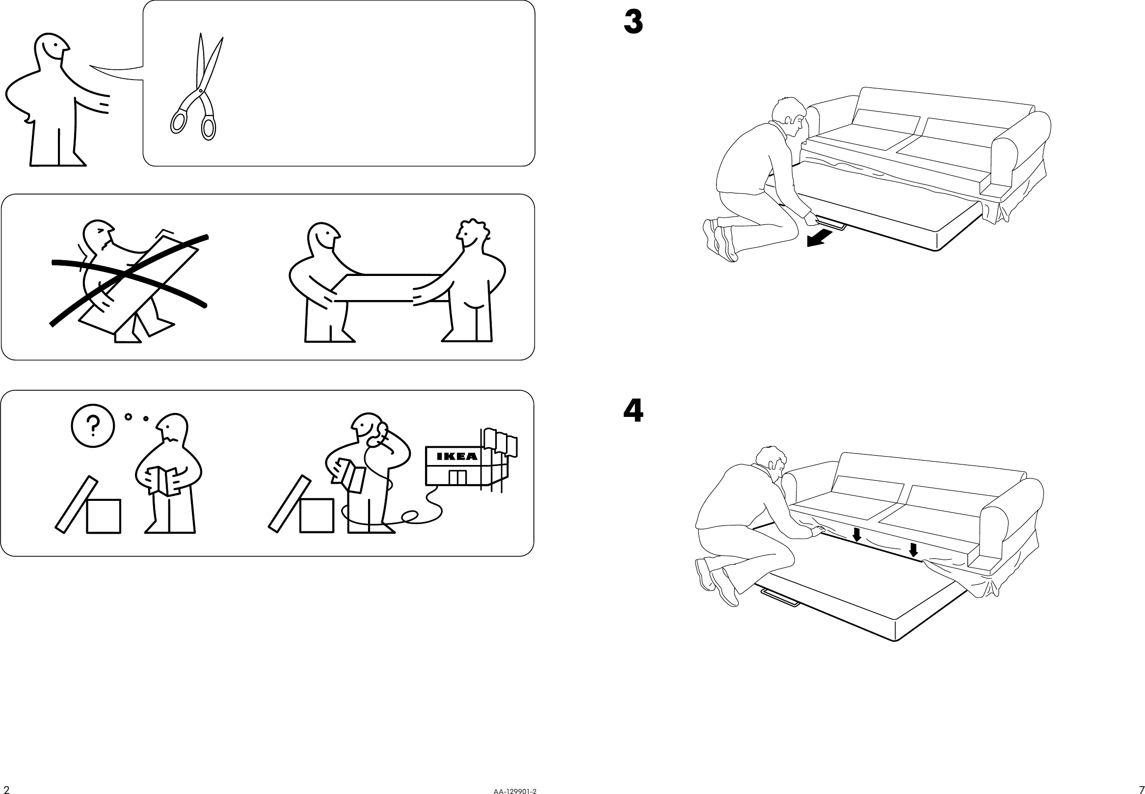 Page 2 of 4 - Ikea Ikea-Ekeskog-Bed-Mechanism-Assembly-Instruction