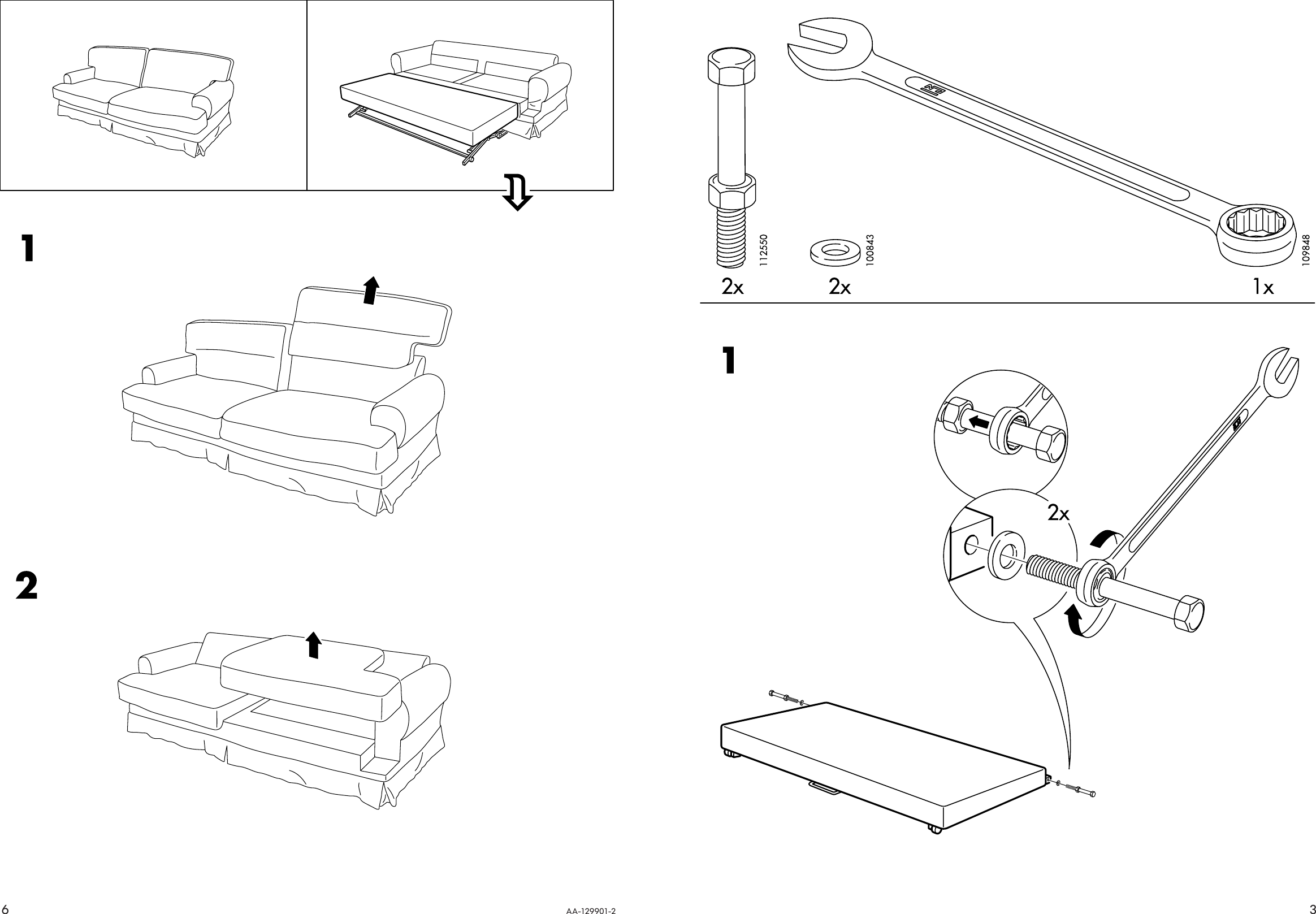 Page 3 of 4 - Ikea Ikea-Ekeskog-Bed-Mechanism-Assembly-Instruction