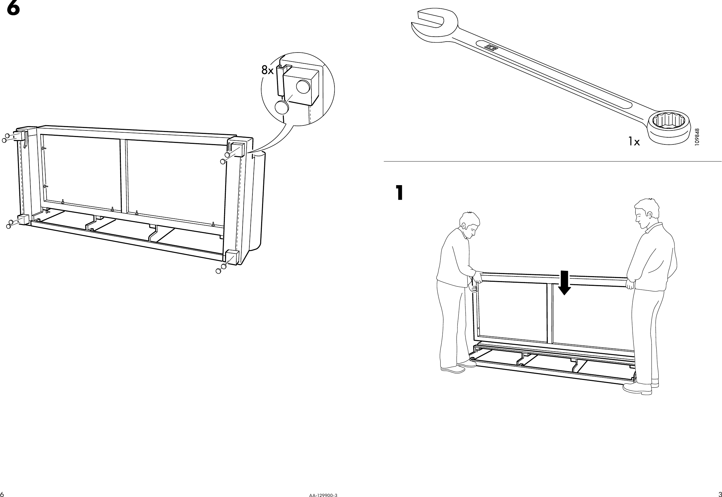 Page 3 of 4 - Ikea Ikea-Ekeskog-Sofa-Bed-Frame-Assembly-Instruction-3  Ikea-ekeskog-sofa-bed-frame-assembly-instruction