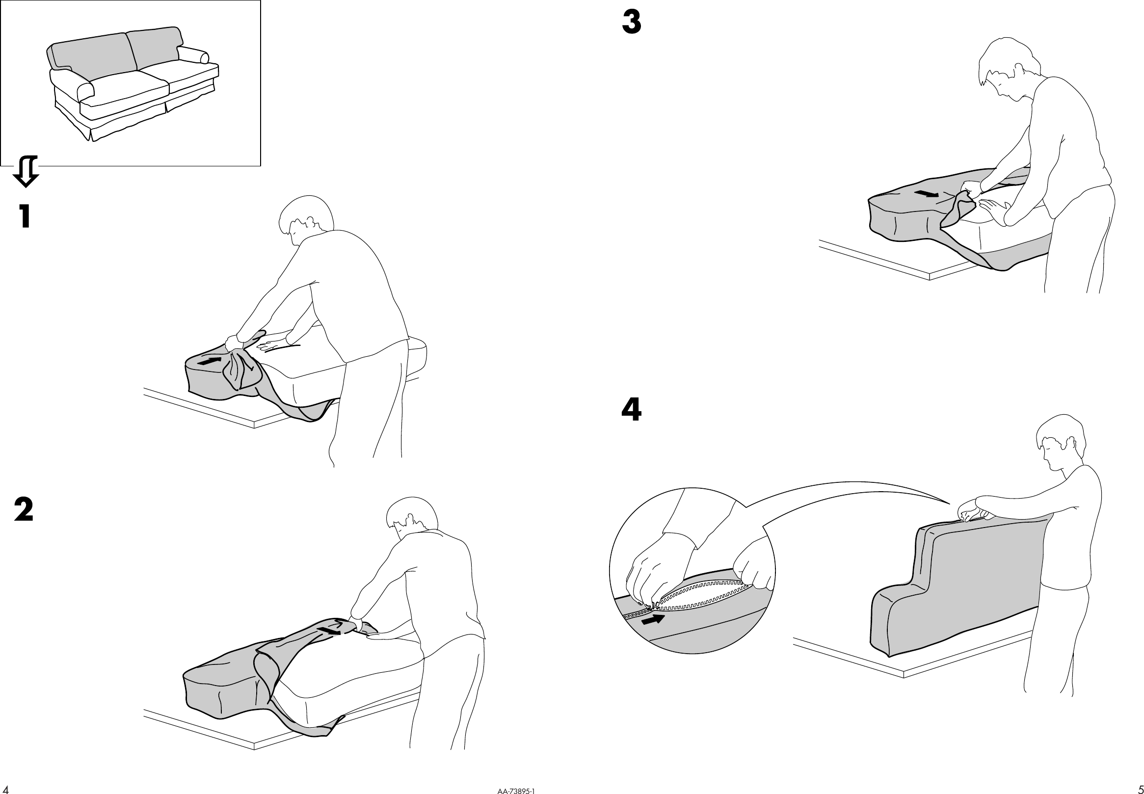 Page 4 of 4 - Ikea Ikea-Ekeskog-Sofa-Cover-Assembly-Instruction-2  Ikea-ekeskog-sofa-cover-assembly-instruction