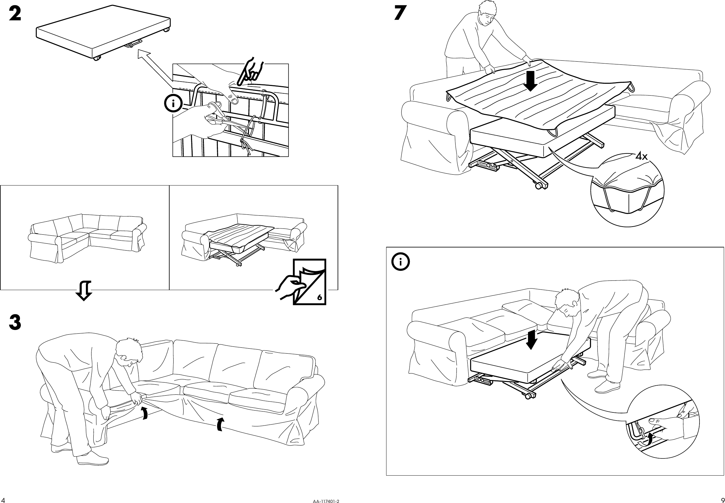 Page 4 of 6 - Ikea Ikea-Ektorp-Bed-Mech-Storbx-Mat-Protct-Us-Assembly-Instruction