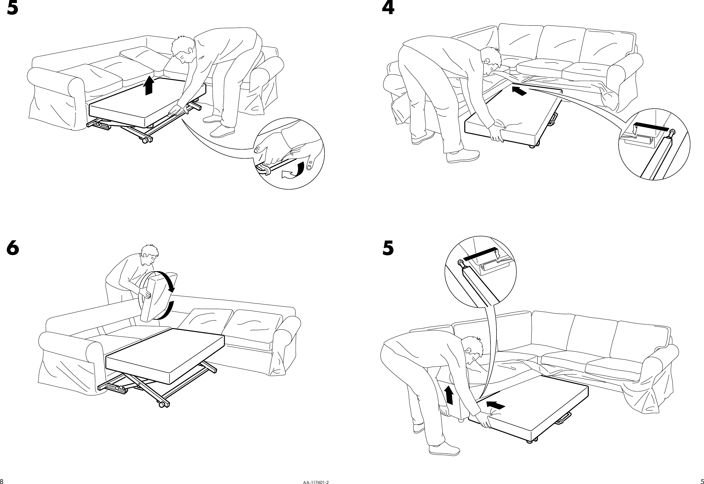 Page 5 of 6 - Ikea Ikea-Ektorp-Bed-Mech-Storbx-Mat-Protct-Us-Assembly-Instruction