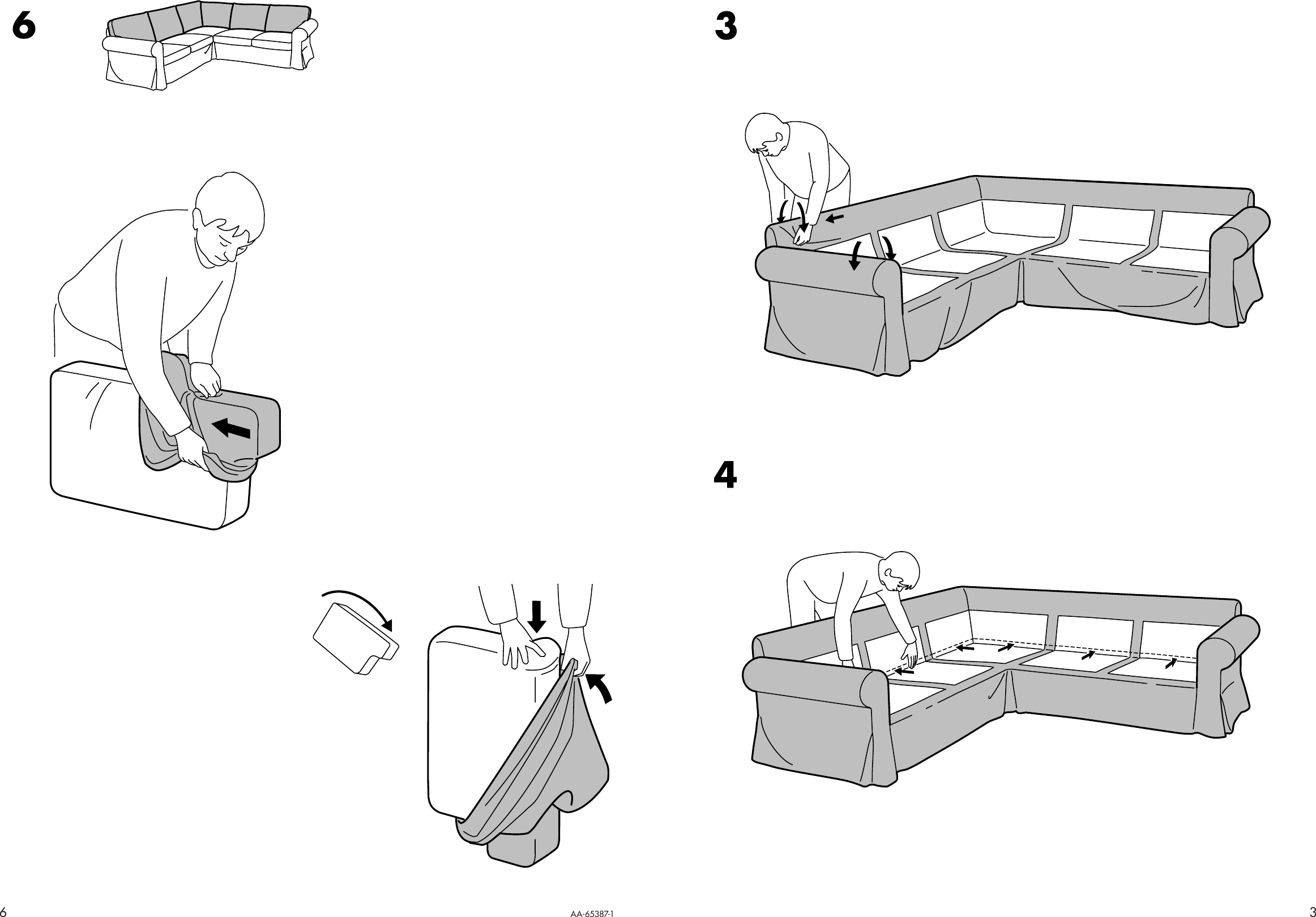 Page 3 of 4 - Ikea Ikea-Ektorp-Corner-Sofa-Cover-2-2-Assembly-Instruction