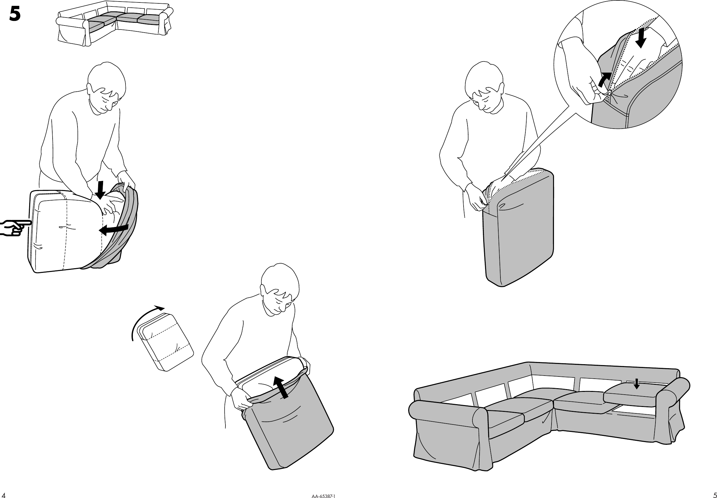 Page 4 of 4 - Ikea Ikea-Ektorp-Corner-Sofa-Cover-2-2-Assembly-Instruction