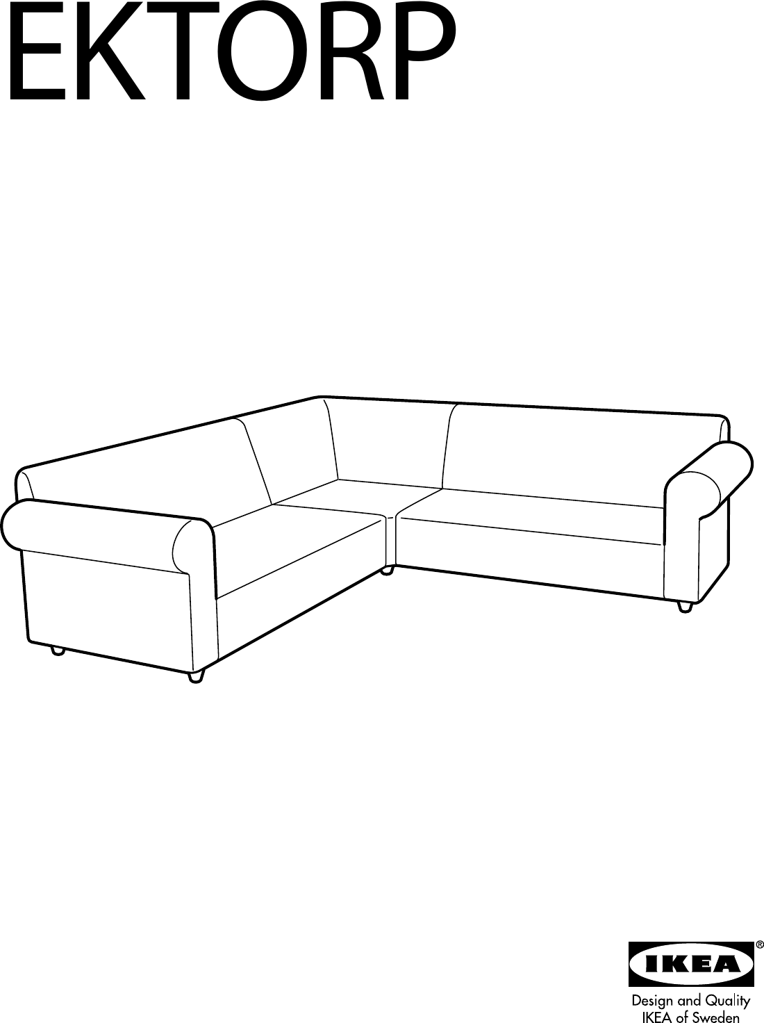 Page 1 of 4 - Ikea Ikea-Ektorp-Corner-Sofa-Frame-2-2-Assembly-Instruction