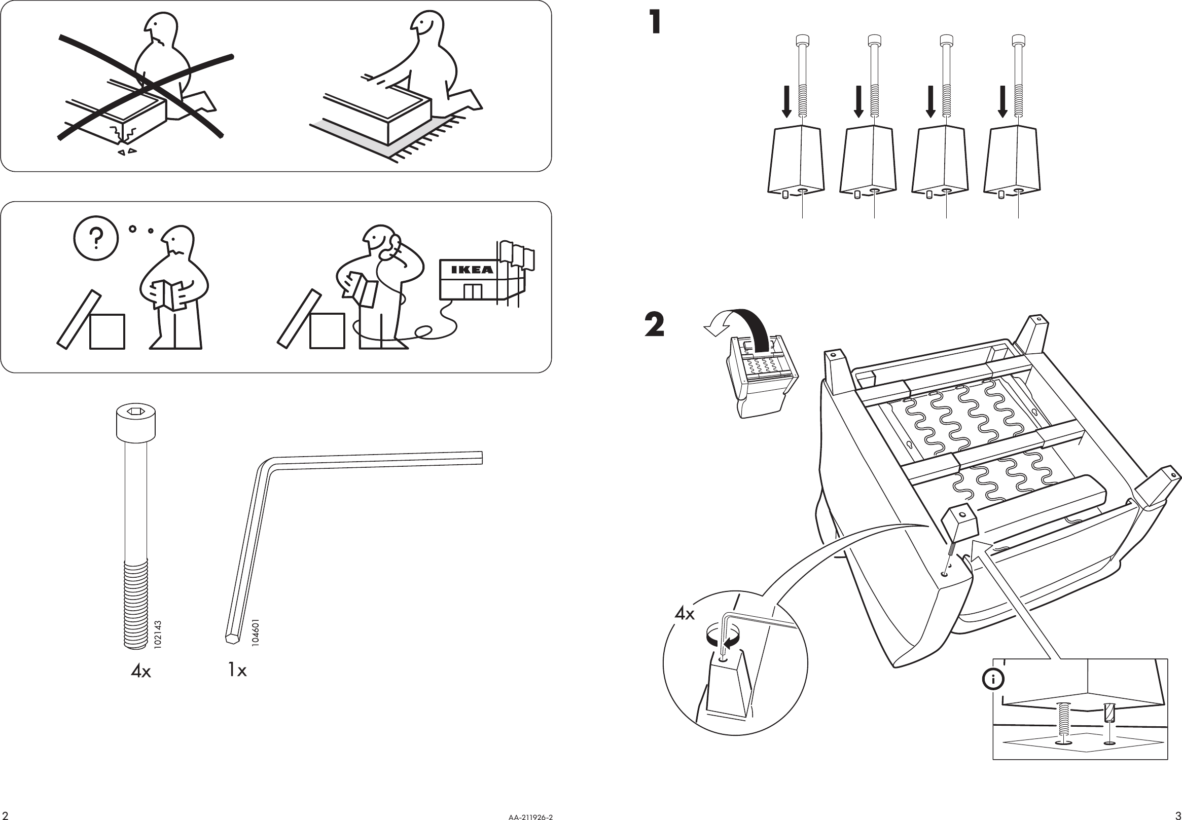 Page 2 of 2 - Ikea Ikea-Ektorp-Muren-Recliner-Assembly-Instruction