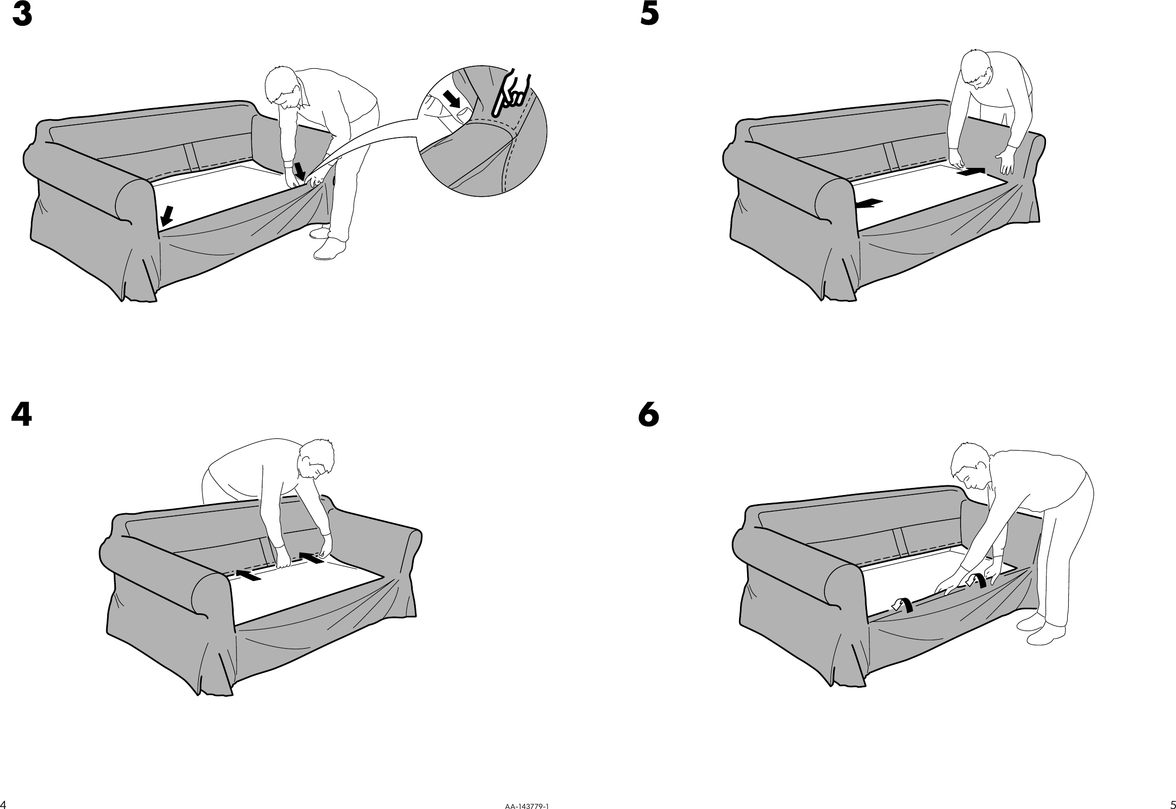 ikea sofa bed cover instructions