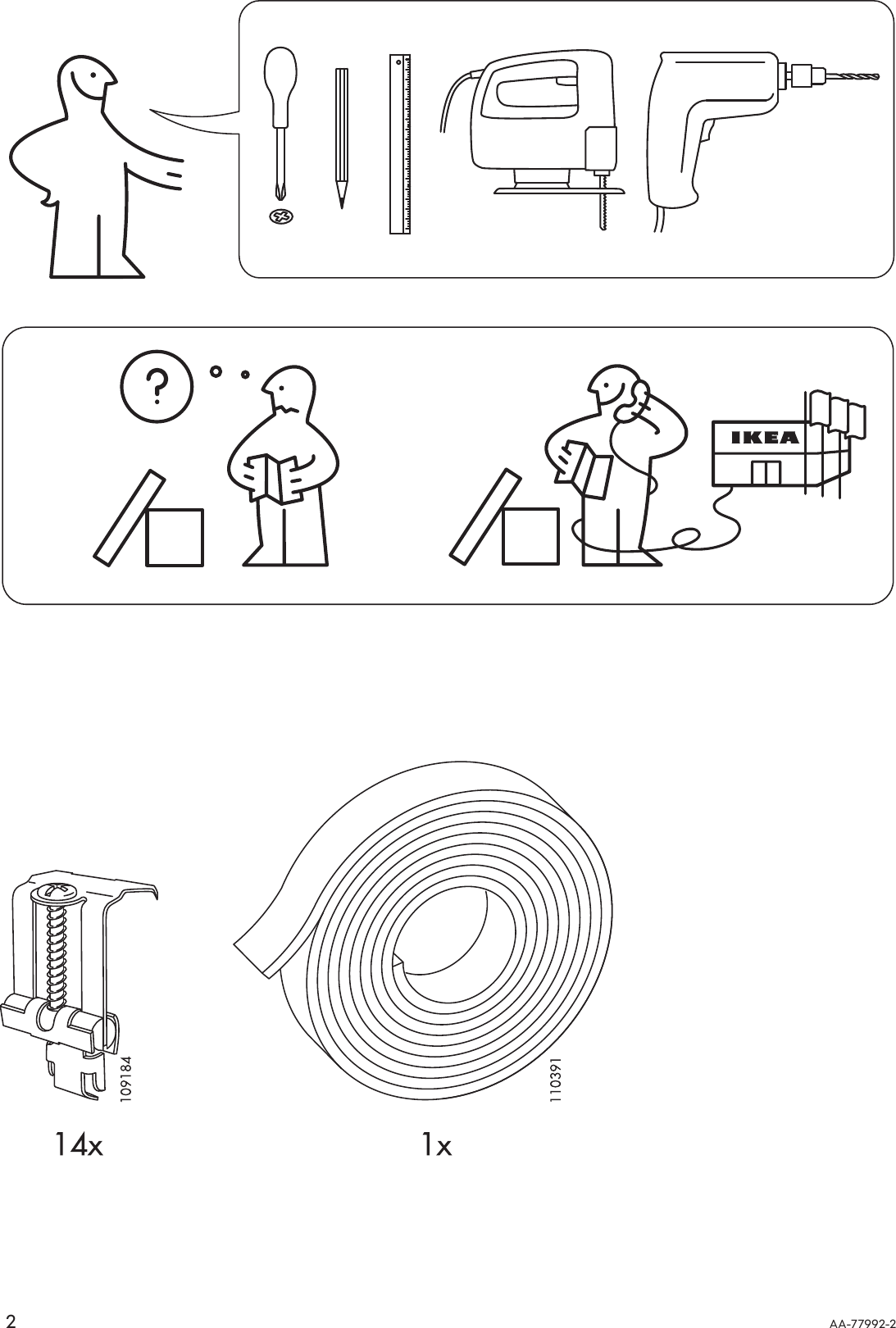 Page 2 of 8 - Ikea Ikea-Emsen-Double-Bowl-Corner-Sink-34X34-Assembly-Instruction