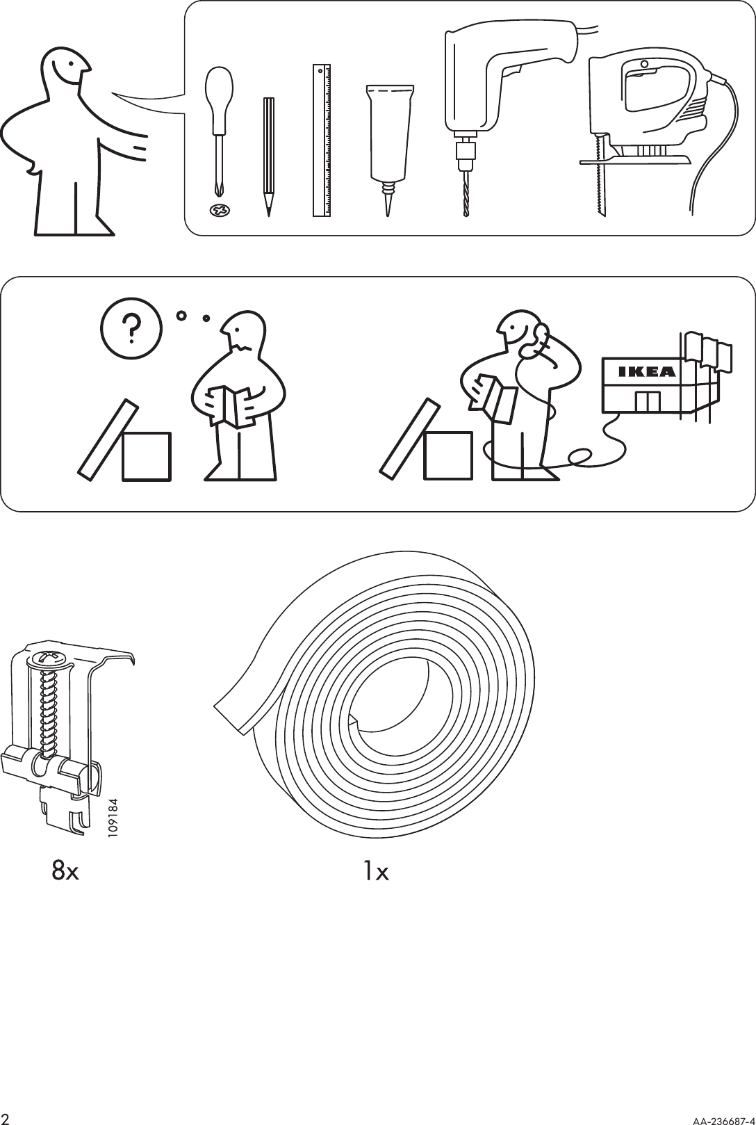 Page 2 of 8 - Ikea Ikea-Emsen-Single-Bowl-Inset-Sink-22X18-Assembly-Instruction