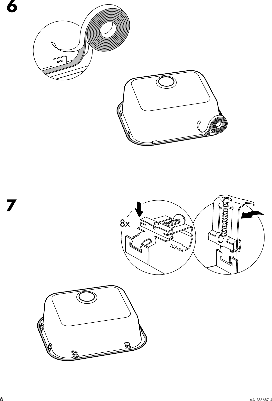 Page 6 of 8 - Ikea Ikea-Emsen-Single-Bowl-Inset-Sink-22X18-Assembly-Instruction