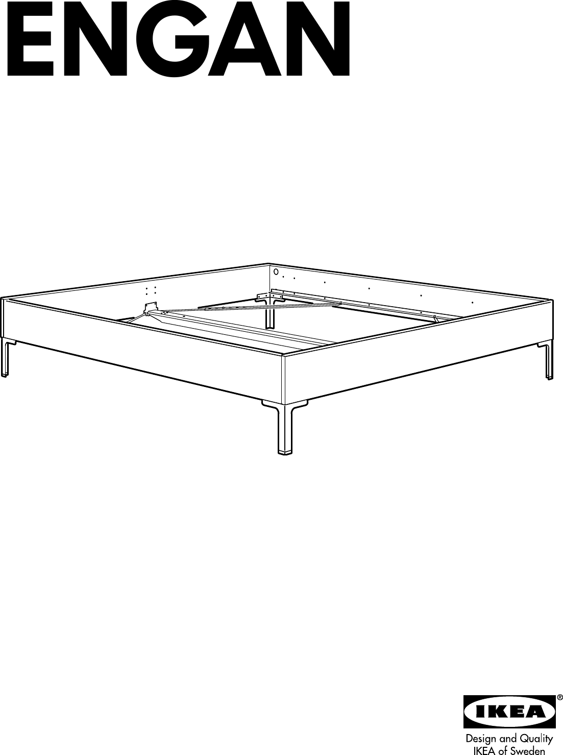 Ikea Engan Bed Frame Queen Assembly Instruction