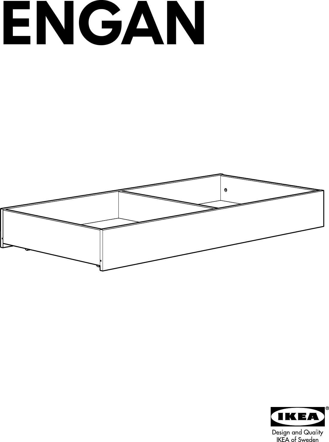 Page 1 of 8 - Ikea Ikea-Engan-Bed-Storage-Box-Assembly-Instruction