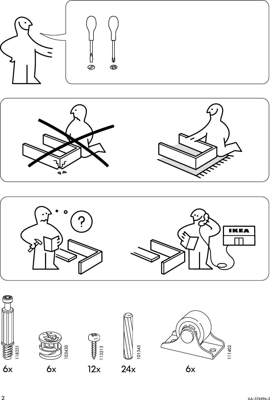 Page 2 of 8 - Ikea Ikea-Engan-Bed-Storage-Box-Assembly-Instruction