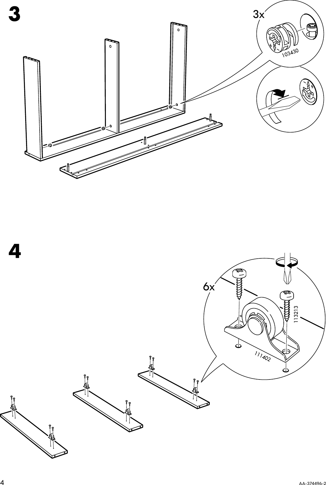 Page 4 of 8 - Ikea Ikea-Engan-Bed-Storage-Box-Assembly-Instruction