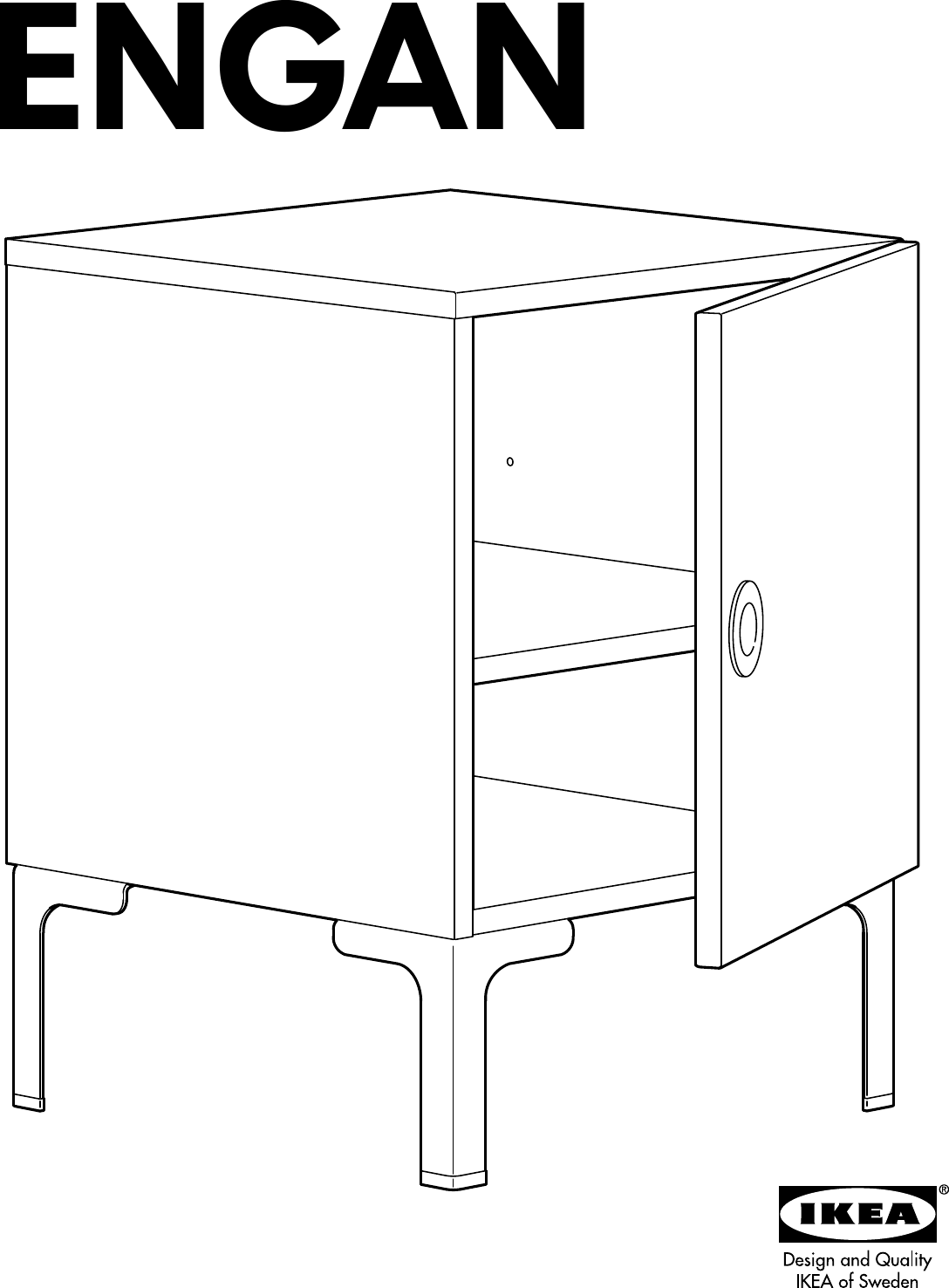 Ikea Engan Bedside Table Assembly Instruction