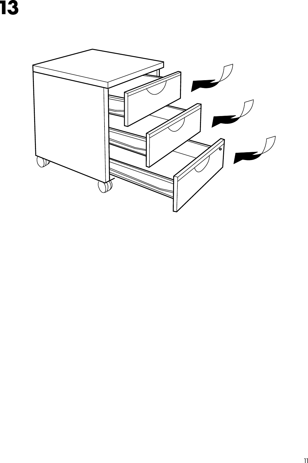 Page 11 of 12 - Ikea Ikea-Erik-Drawer-Unit-3Drawers-16X23-Assembly-Instruction