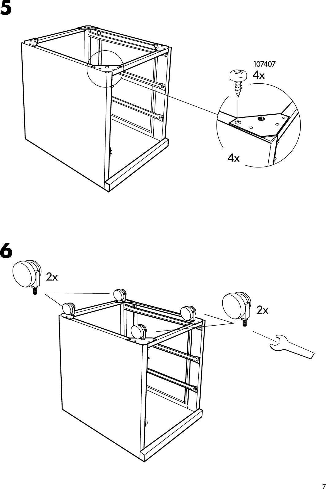 Page 7 of 12 - Ikea Ikea-Erik-Drawer-Unit-3Drawers-16X23-Assembly-Instruction