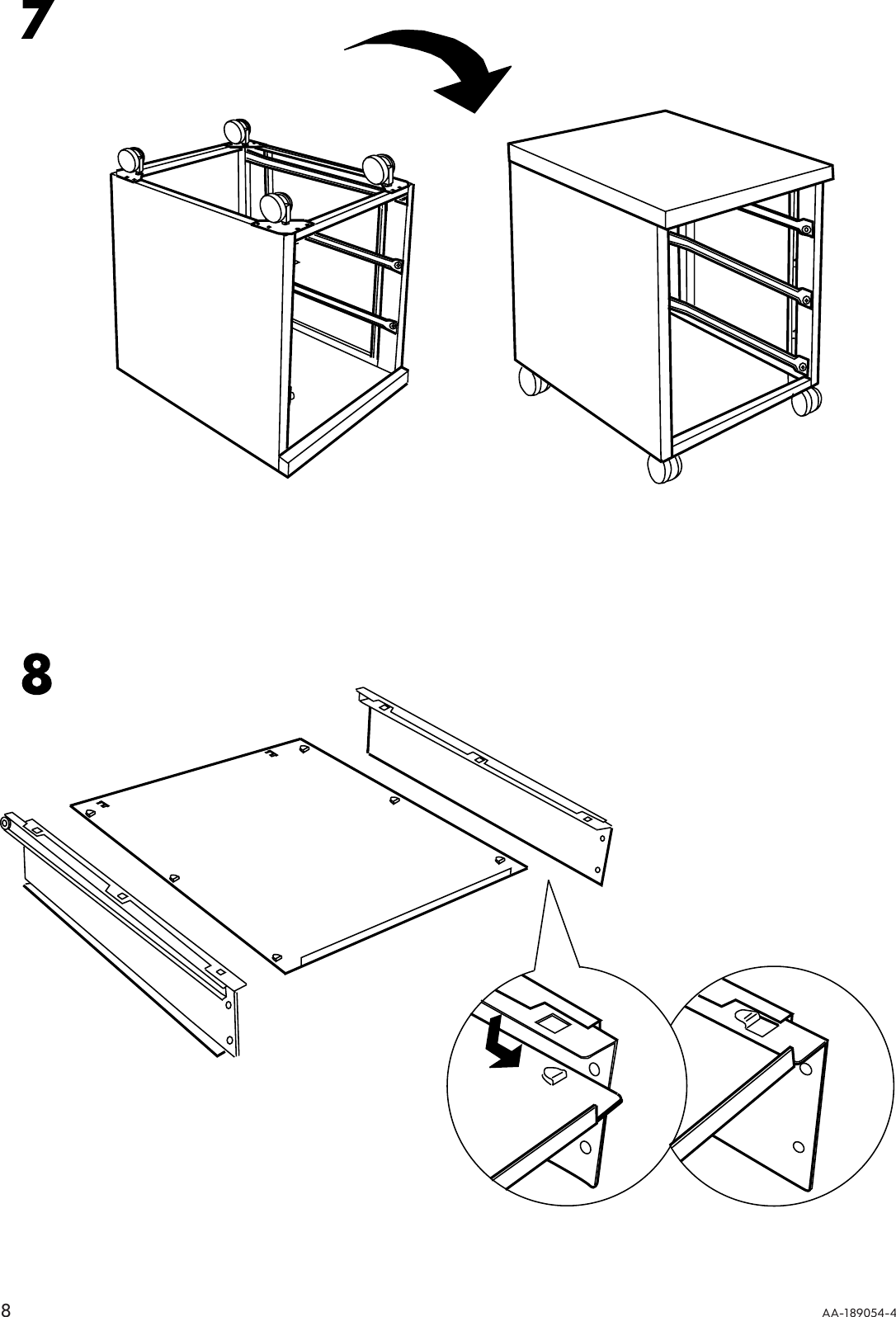 Page 8 of 12 - Ikea Ikea-Erik-Drawer-Unit-3Drawers-16X23-Assembly-Instruction