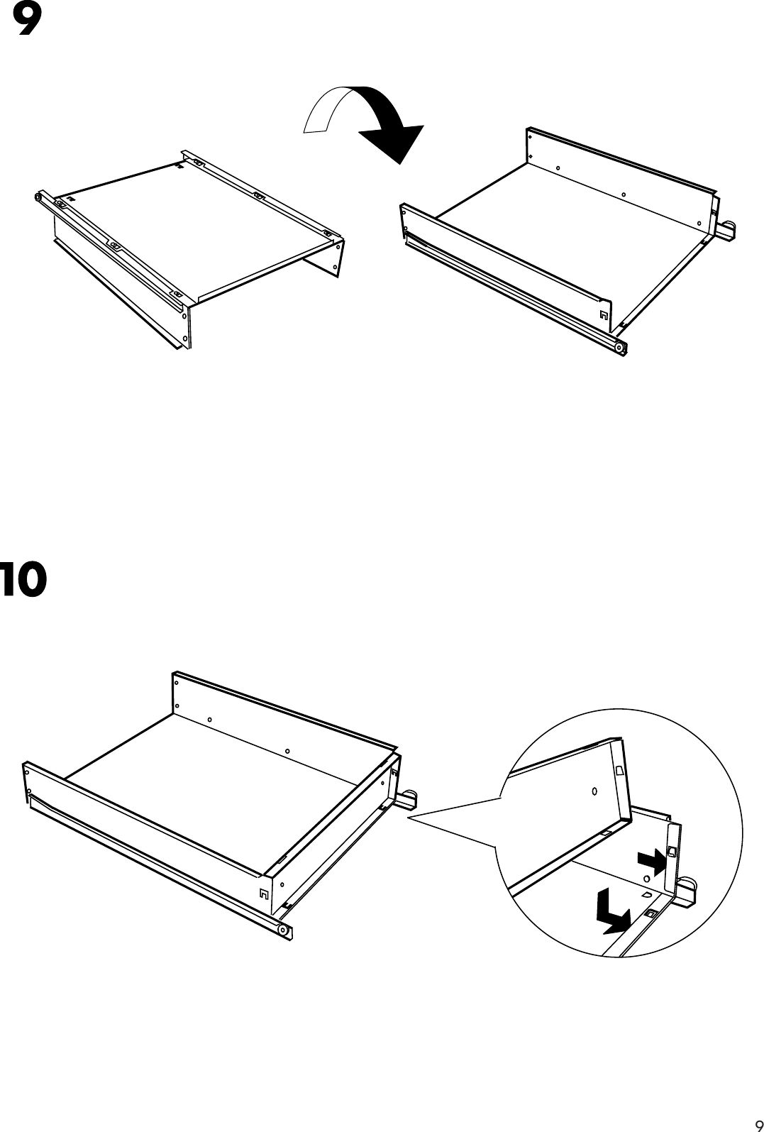 Page 9 of 12 - Ikea Ikea-Erik-Drawer-Unit-3Drawers-16X23-Assembly-Instruction