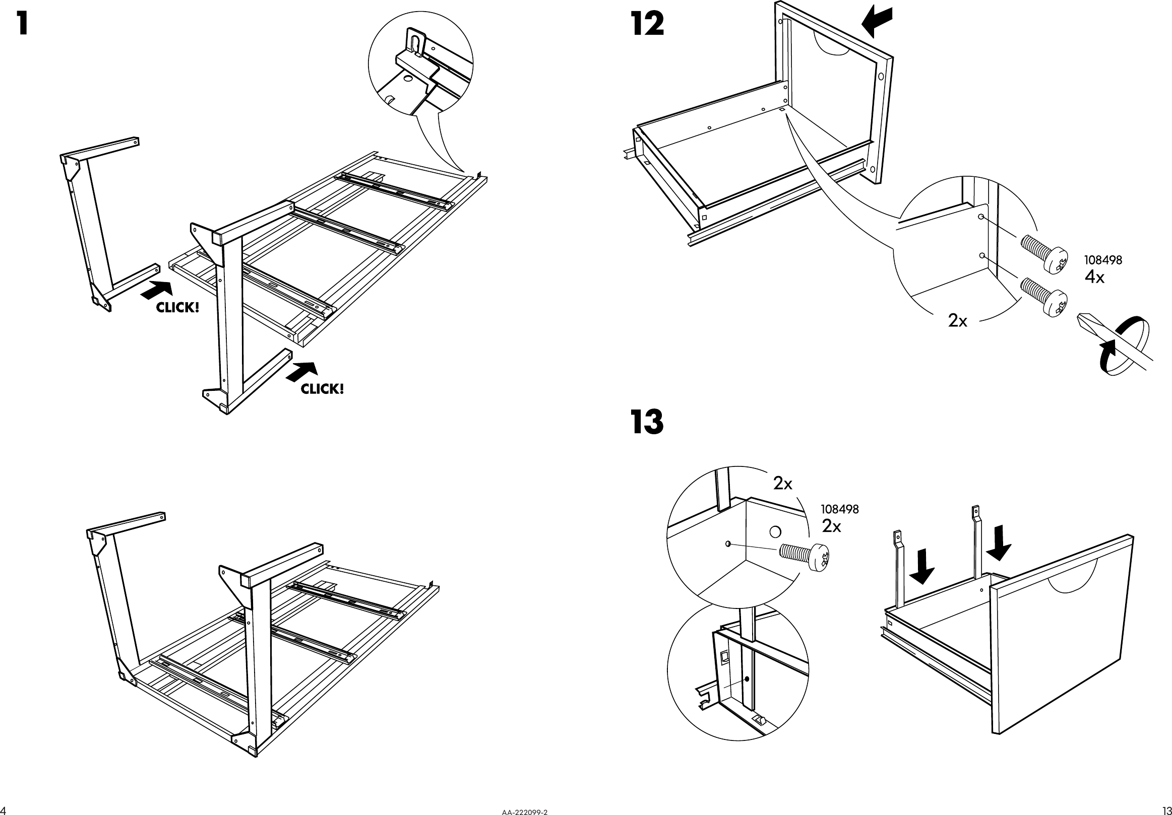 Page 4 of 8 - Ikea Ikea-Erik-File-Cabinet-16-1-8X41-Assembly-Instruction
