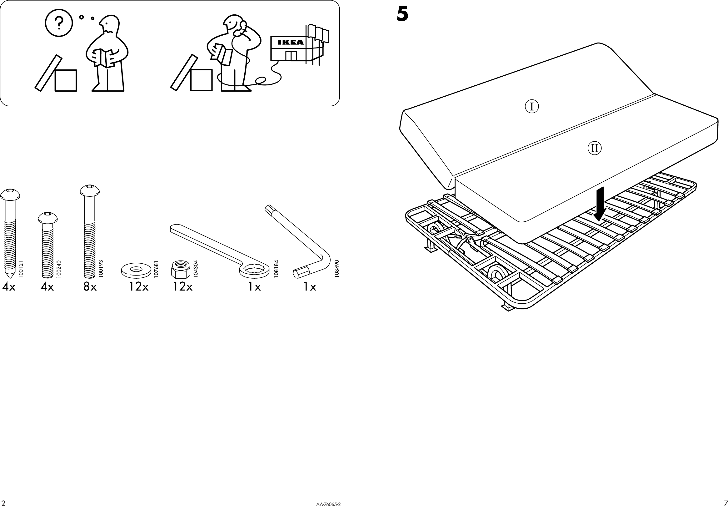 Page 2 of 4 - Ikea Ikea-Exarby-Sofa-Bed-Frame-Assembly-Instruction-3  Ikea-exarby-sofa-bed-frame-assembly-instruction