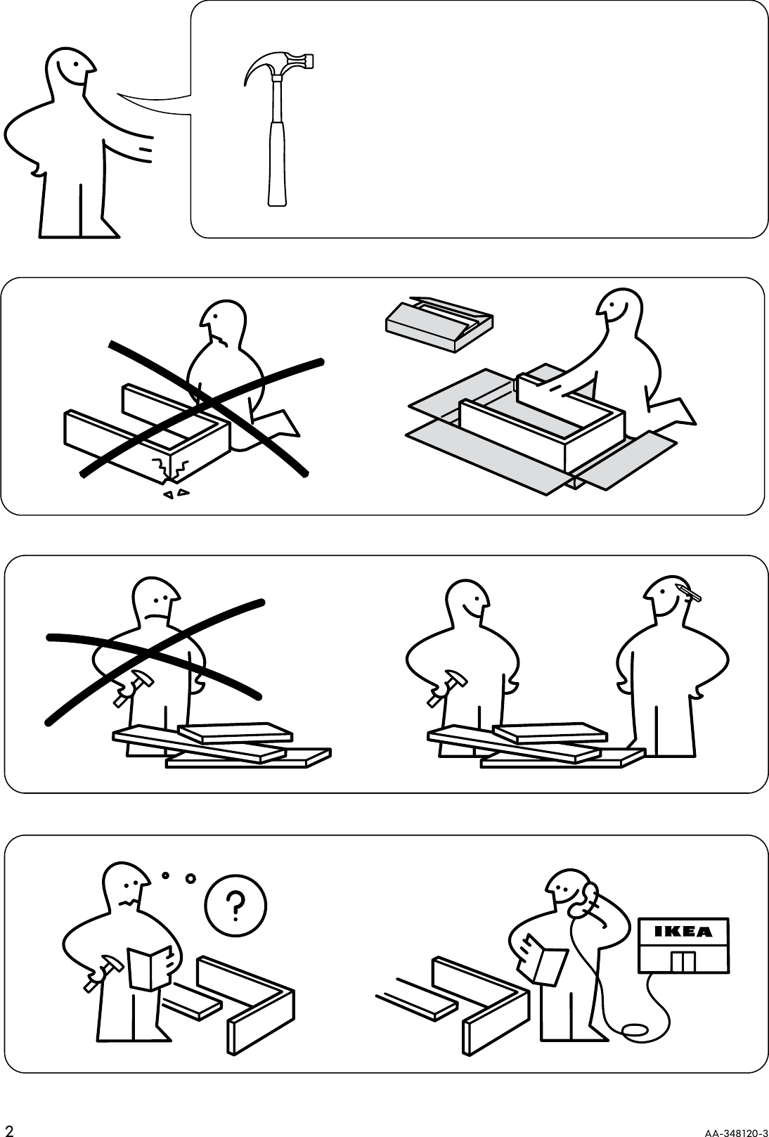 Page 2 of 8 - Ikea Ikea-Expedit-Coffee-Table-Rectangle-Assembly-Instruction