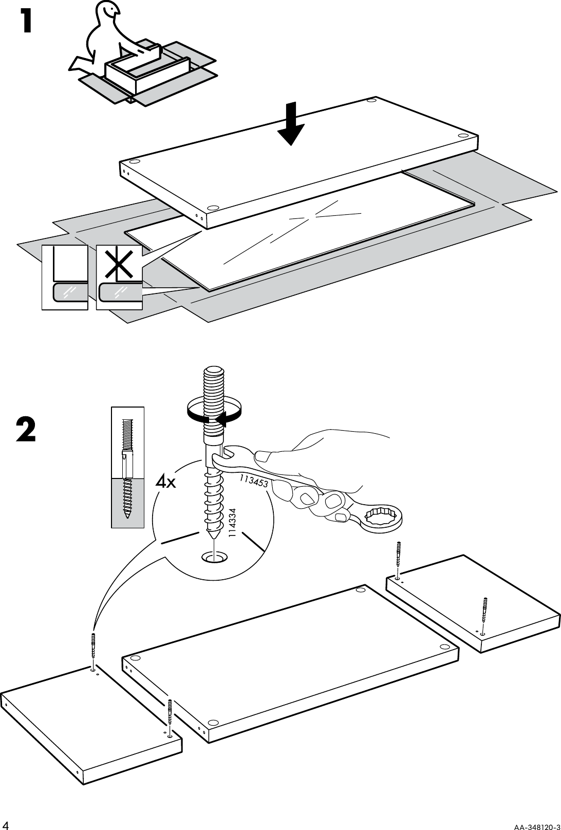Page 4 of 8 - Ikea Ikea-Expedit-Coffee-Table-Rectangle-Assembly-Instruction