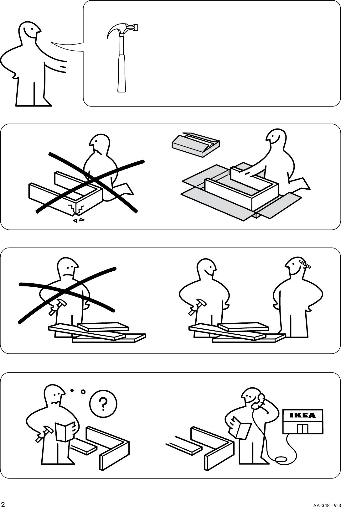 Page 2 of 8 - Ikea Ikea-Expedit-Coffee-Table-Square-Assembly-Instruction