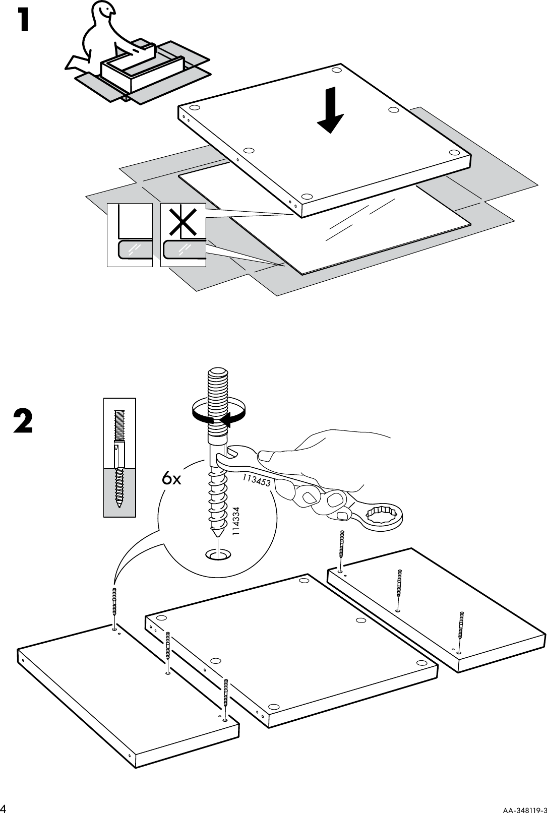 Page 4 of 8 - Ikea Ikea-Expedit-Coffee-Table-Square-Assembly-Instruction