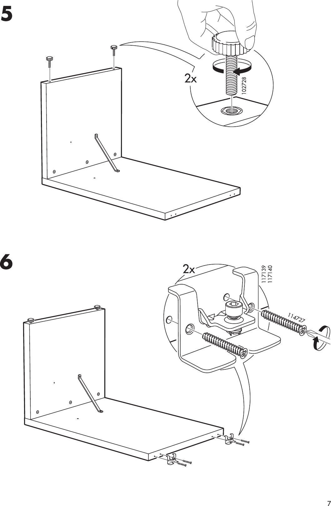 Page 7 of 8 - Ikea Ikea-Expedit-Desk-Assembly-Instruction