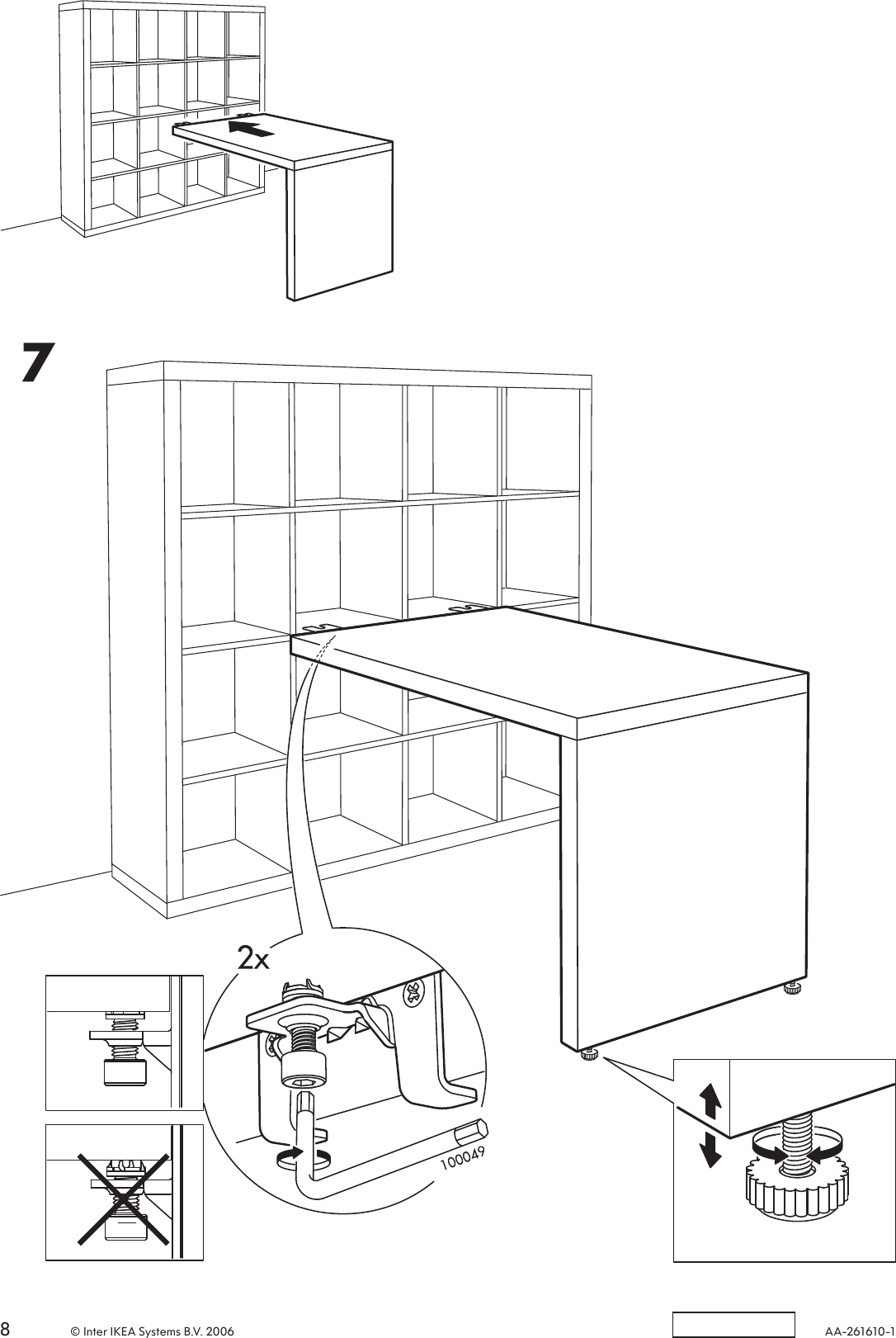 Page 8 of 8 - Ikea Ikea-Expedit-Desk-Assembly-Instruction