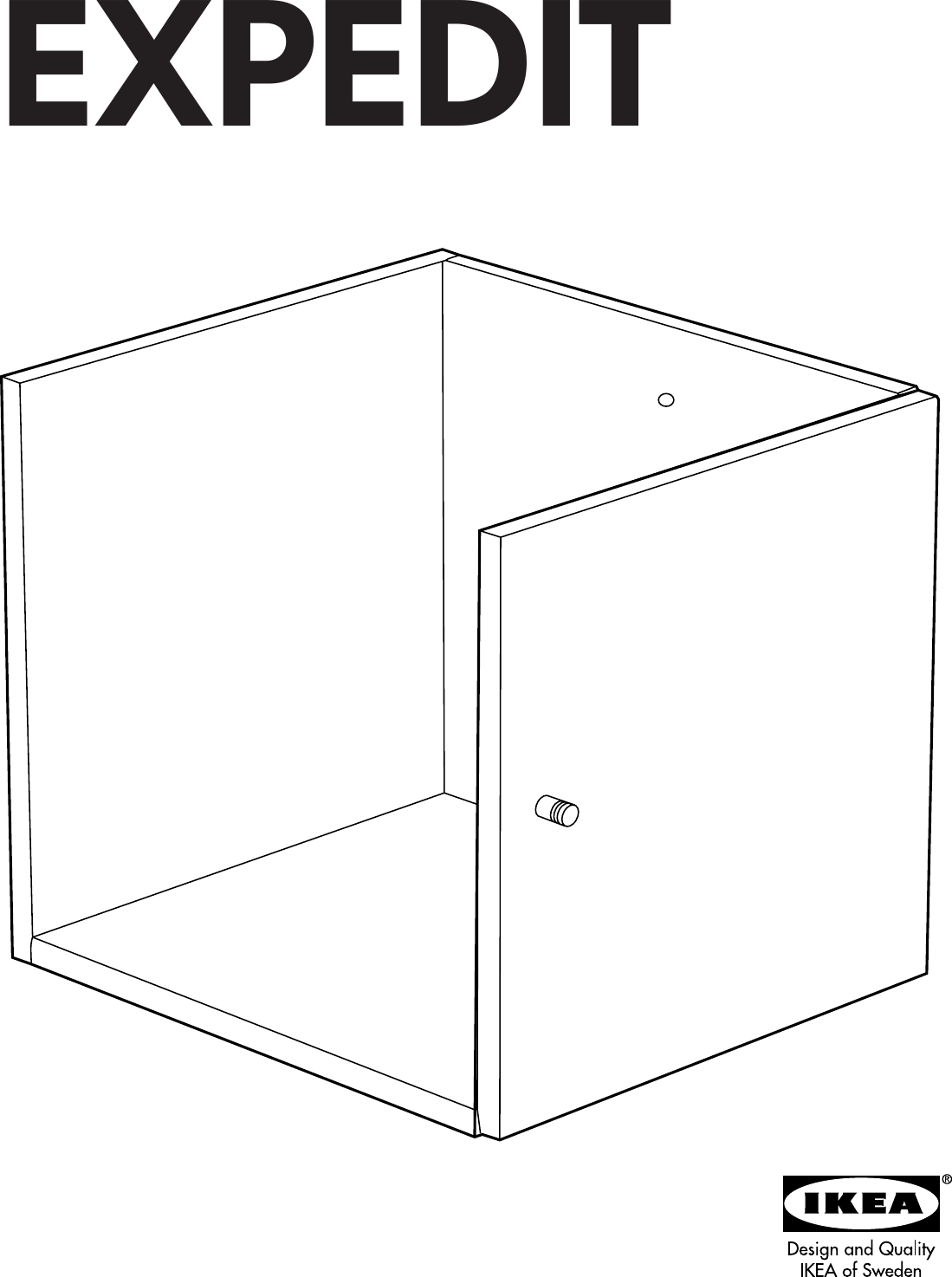 Page 1 of 12 - Ikea Ikea-Expedit-Insert-Door-13X13-Assembly-Instruction
