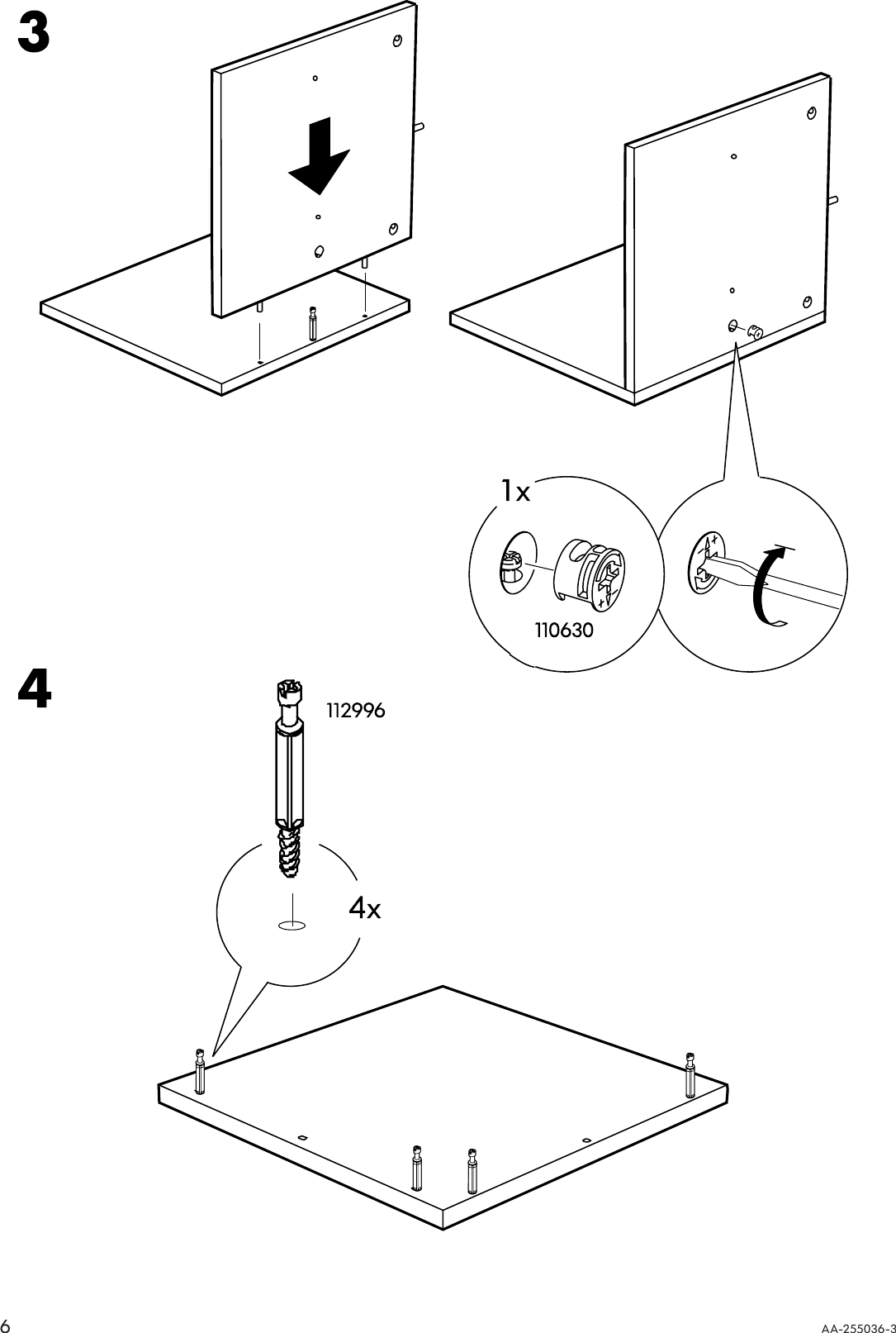 Page 6 of 12 - Ikea Ikea-Expedit-Insert-Door-13X13-Assembly-Instruction