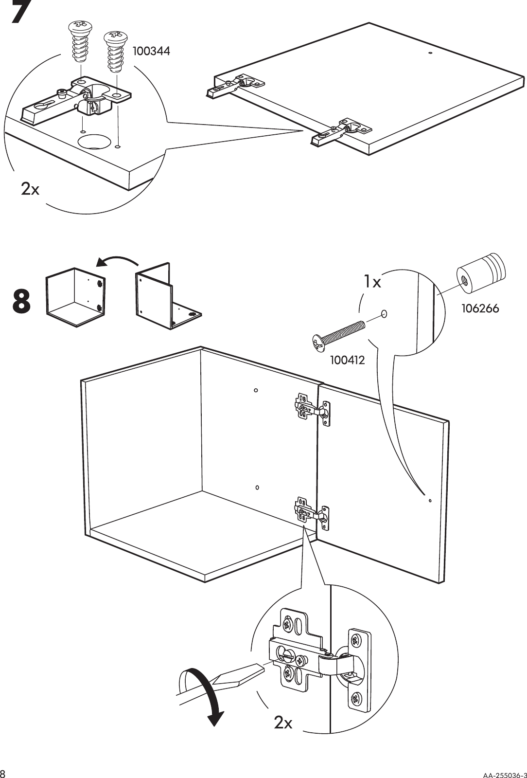 Page 8 of 12 - Ikea Ikea-Expedit-Insert-Door-13X13-Assembly-Instruction
