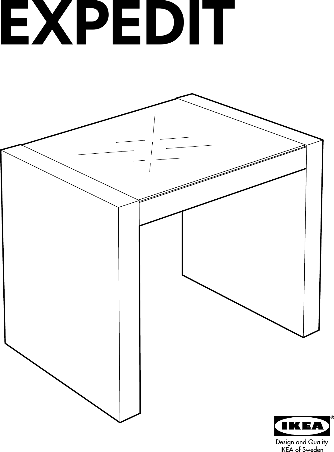 Page 1 of 8 - Ikea Ikea-Expedit-Side-Table-Assembly-Instruction