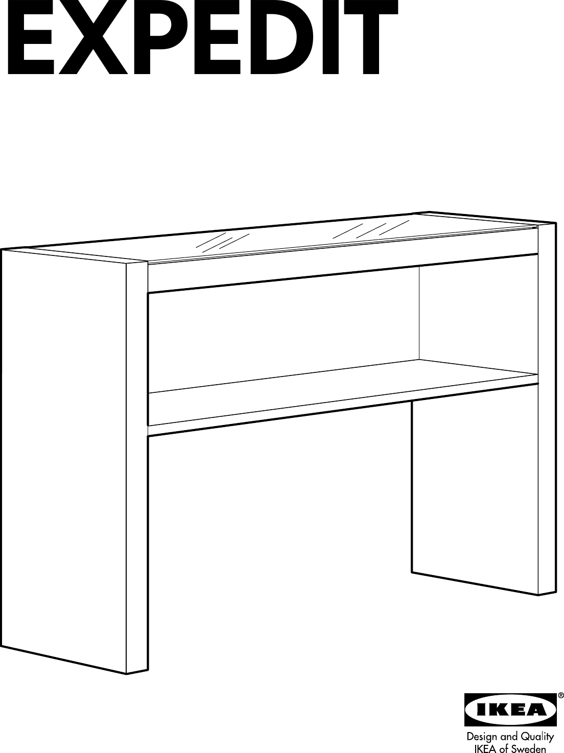 Page 1 of 8 - Ikea Ikea-Expedit-Sofa-Table-Assembly-Instruction