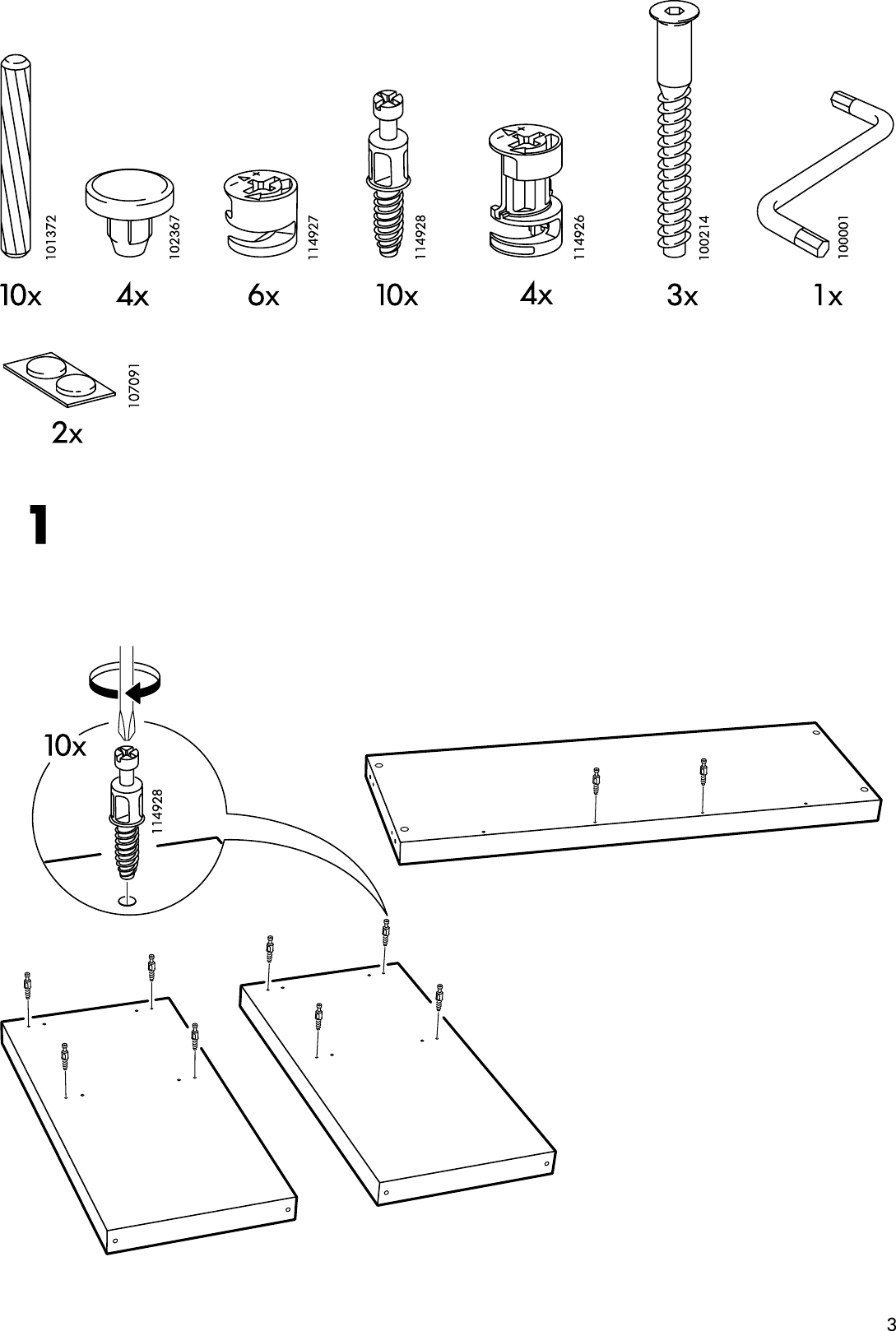 Page 3 of 8 - Ikea Ikea-Expedit-Sofa-Table-Assembly-Instruction