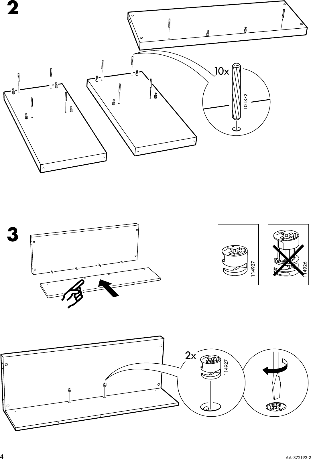 Page 4 of 8 - Ikea Ikea-Expedit-Sofa-Table-Assembly-Instruction