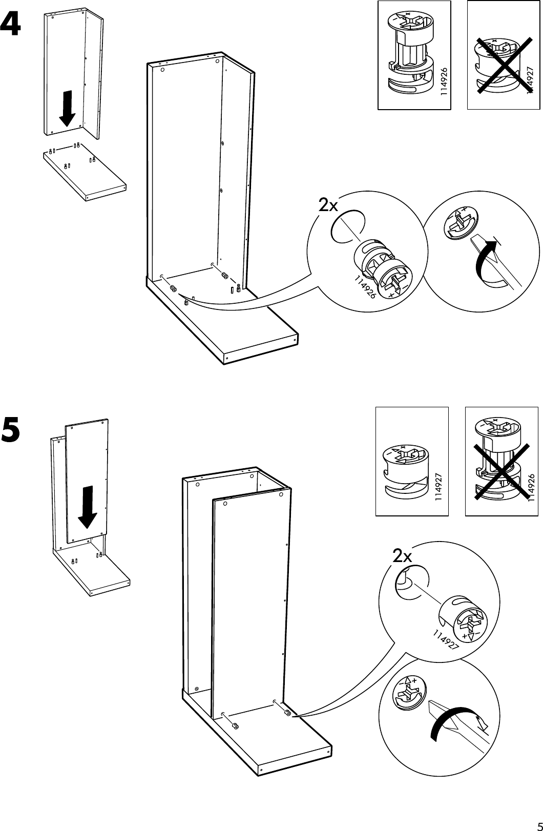 Page 5 of 8 - Ikea Ikea-Expedit-Sofa-Table-Assembly-Instruction