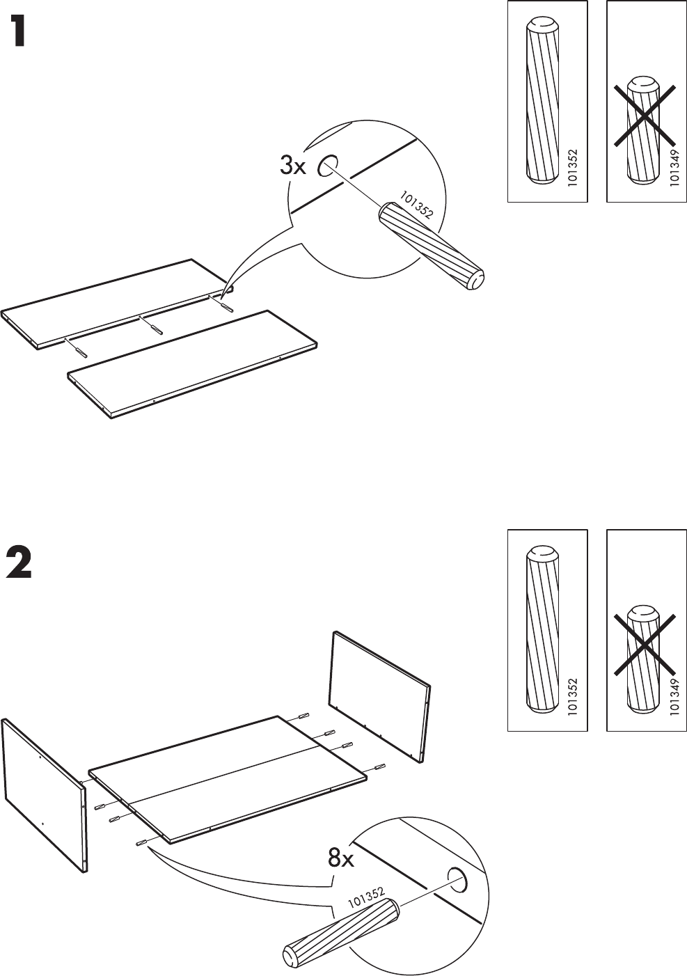 Ikea Expedit Tv Storage Unit 73X73 Assembly Instruction