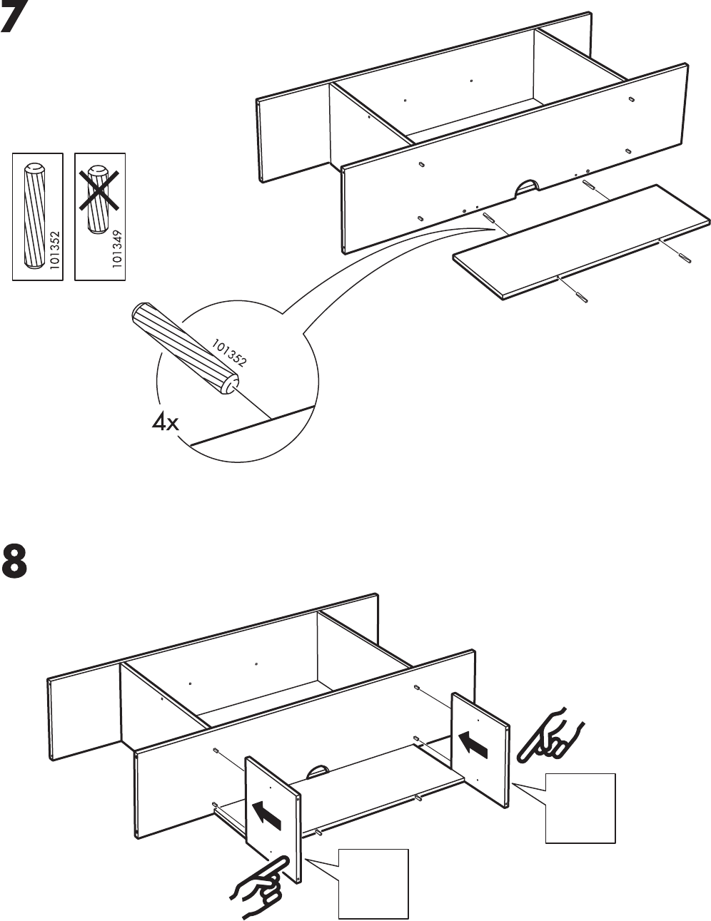 Ikea Expedit Tv Storage Unit 73X73 Assembly Instruction
