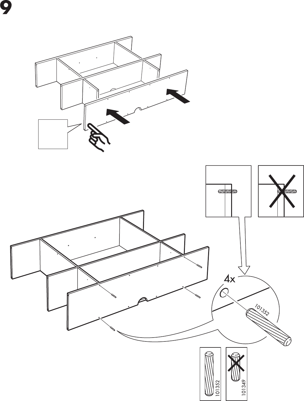 Ikea Expedit Tv Storage Unit 73X73 Assembly Instruction