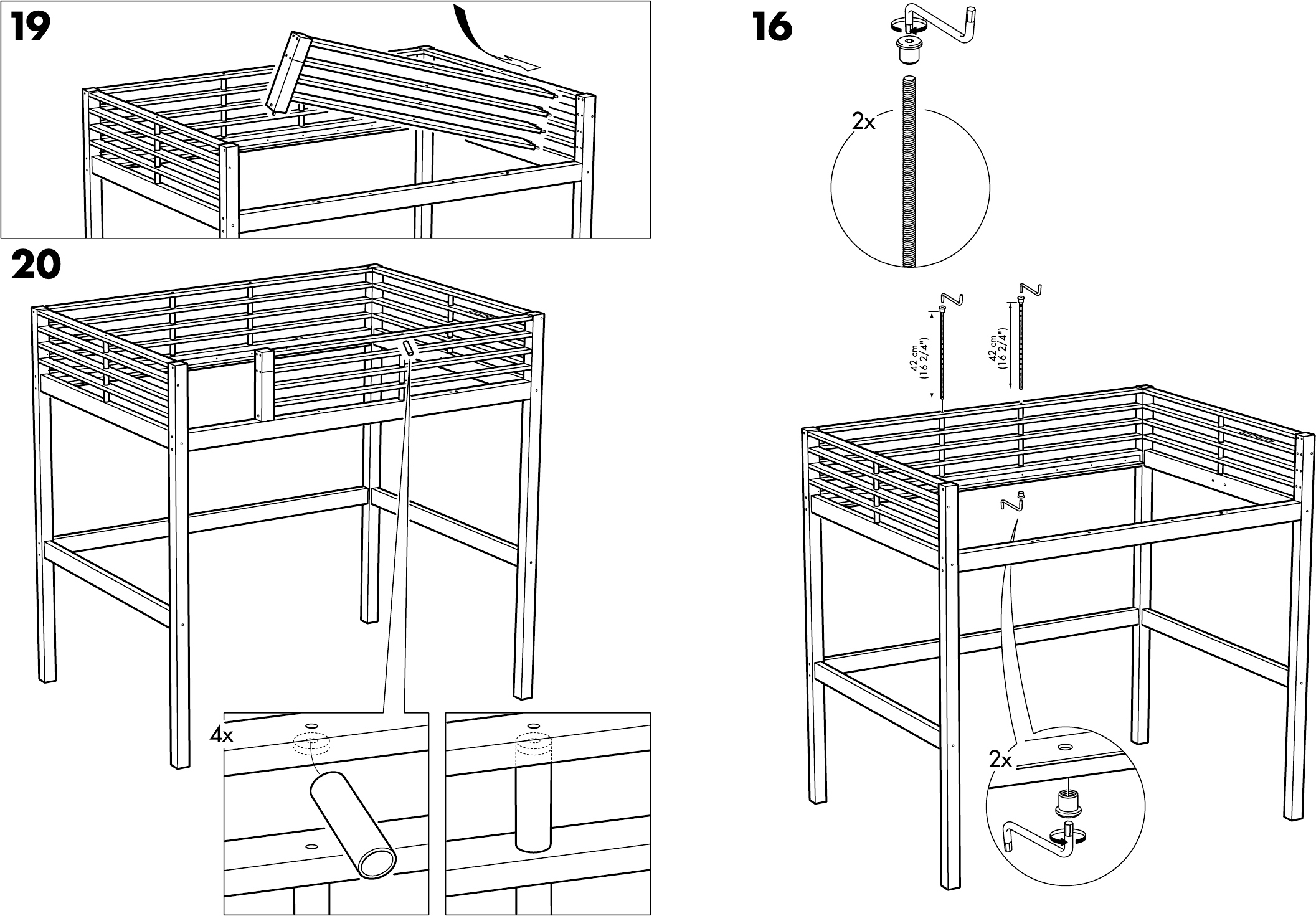 двухъярусная кровать ikea инструкция