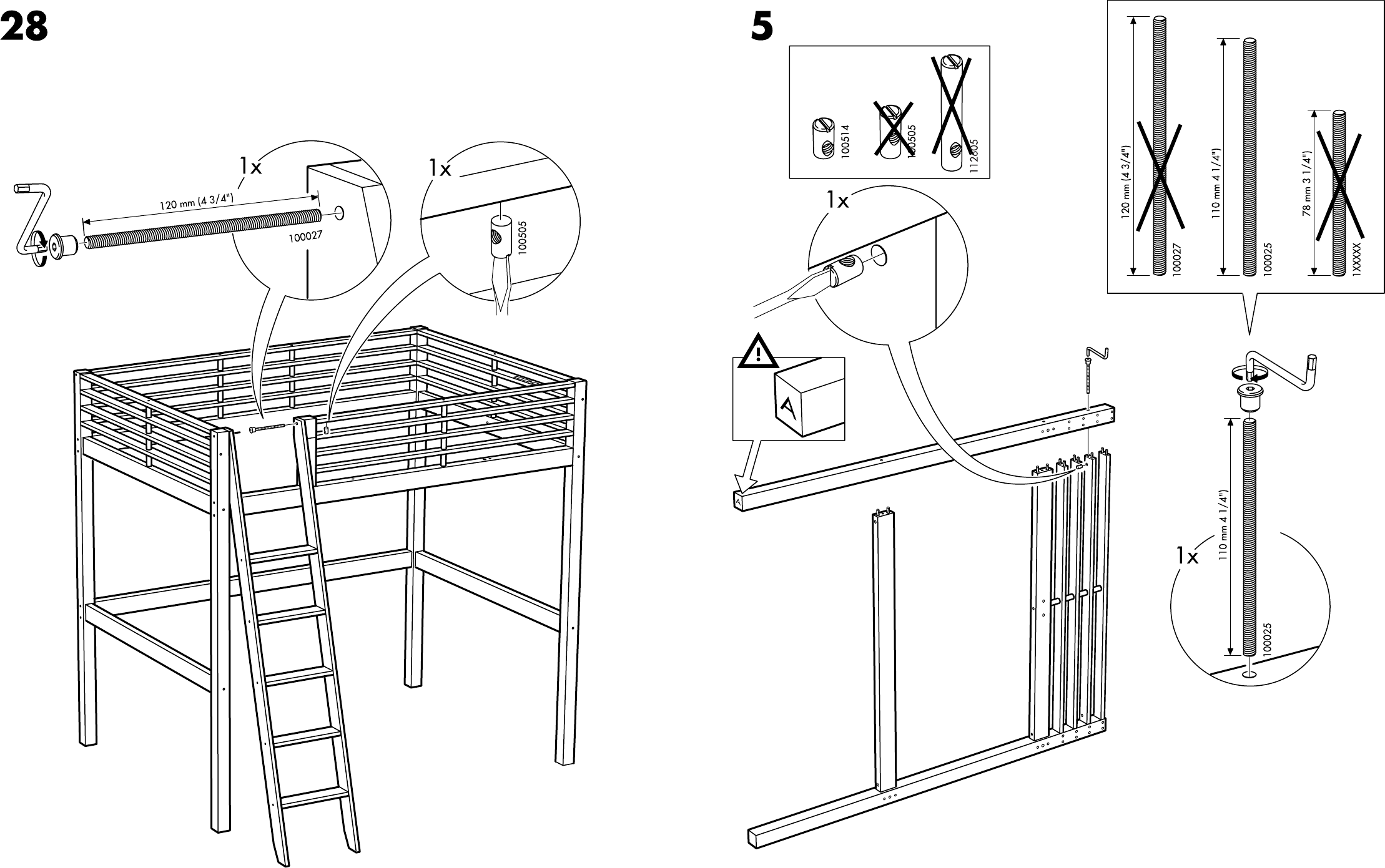 Ikea Fjelldal Full Loft Bed Assembly Instruction 4