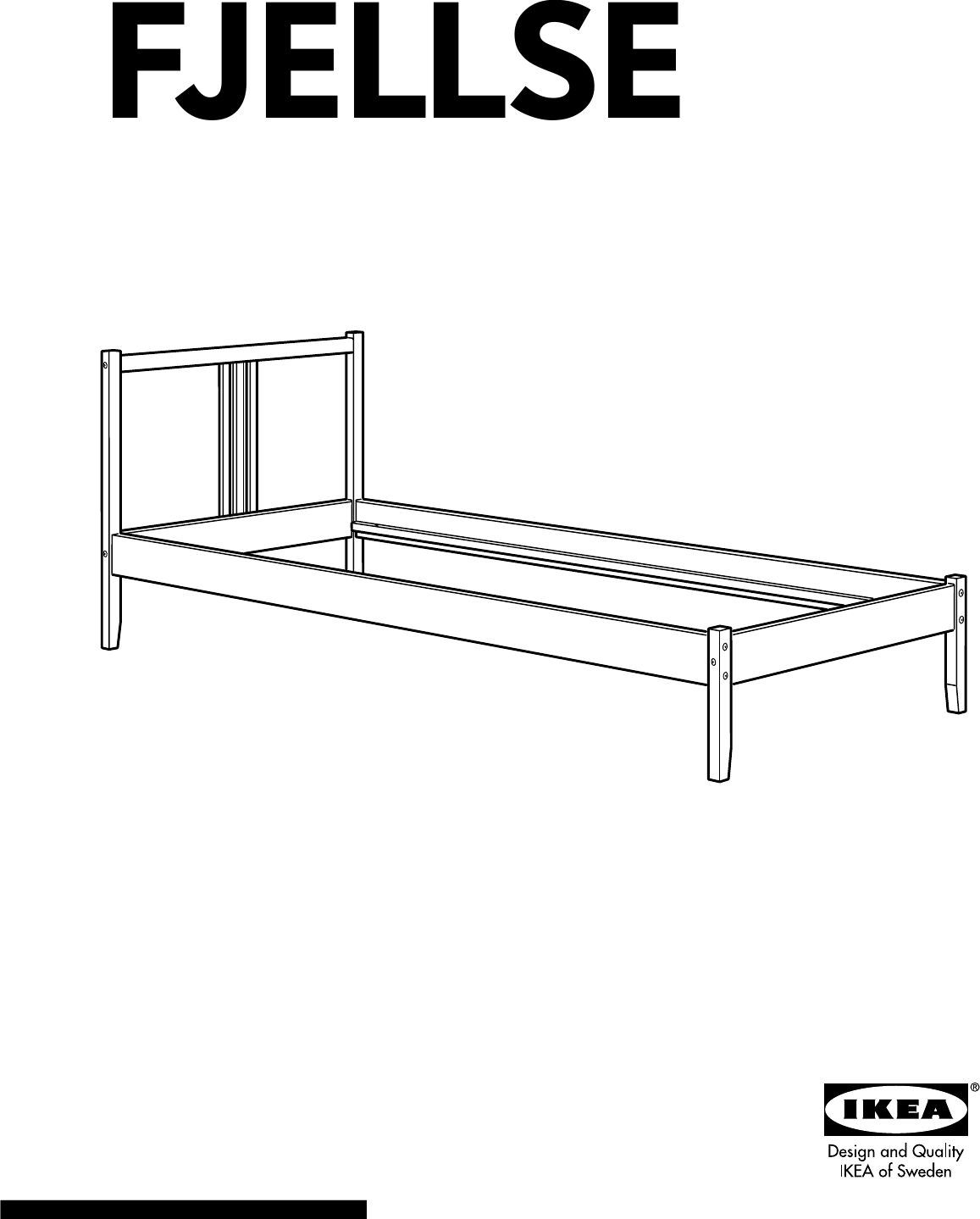 Page 1 of 12 - Ikea Ikea-Fjellse-Bed-Frame-Tw-Instructions-Manual-822426 ManualsLib - Makes It Easy To Find Manuals Online! User Manual