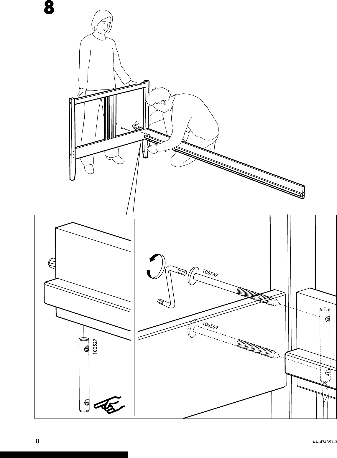 Page 8 of 12 - Ikea Ikea-Fjellse-Bed-Frame-Tw-Instructions-Manual-822426 ManualsLib - Makes It Easy To Find Manuals Online! User Manual